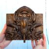 Resin Hand Painted Alien Bust Plaque Wall Hanging